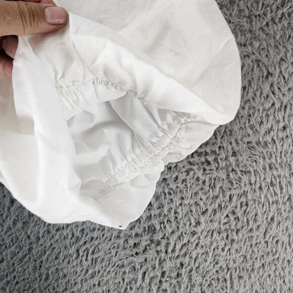 Refinity Top Womens XXL White Linen Blend Puff Sleeve Wrap *NWT* - Picture 4 of 11